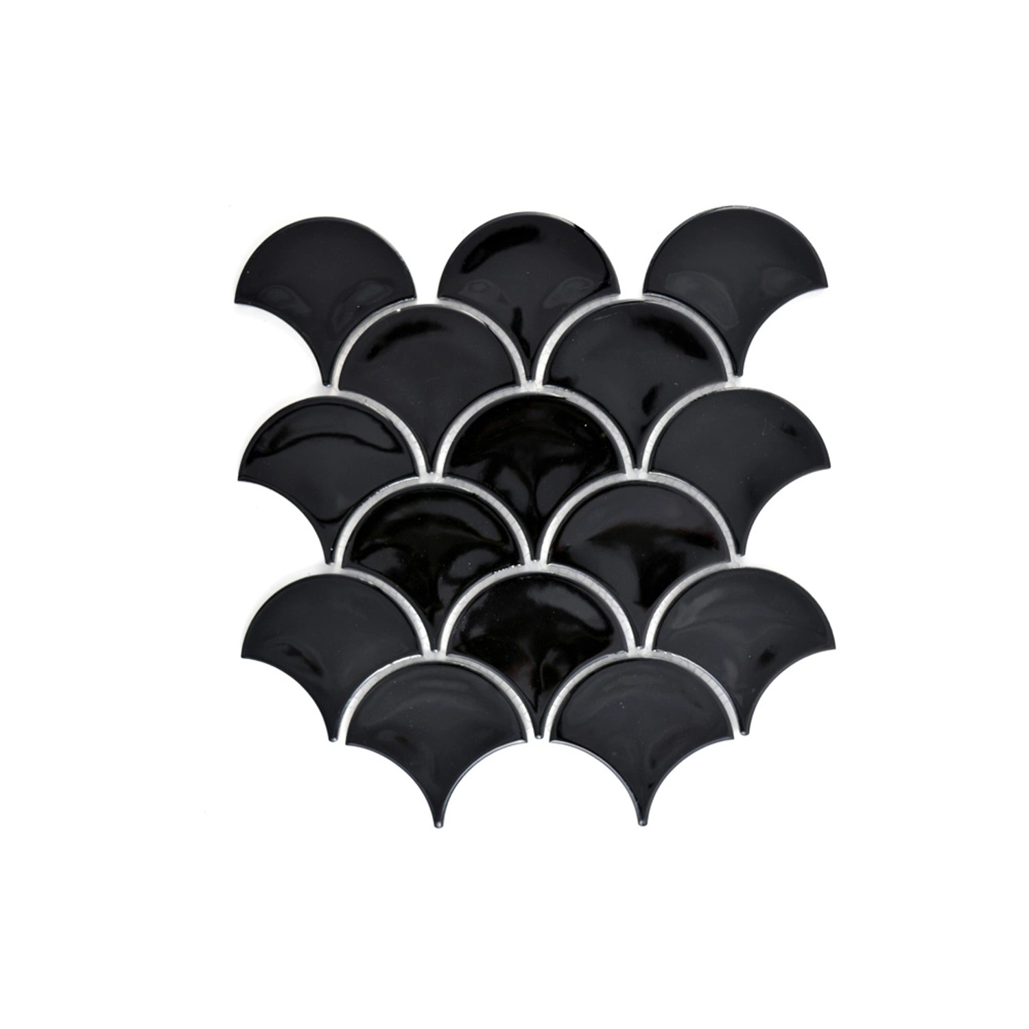 Mozaika Fan czarna 25,6 x 27,3 cm