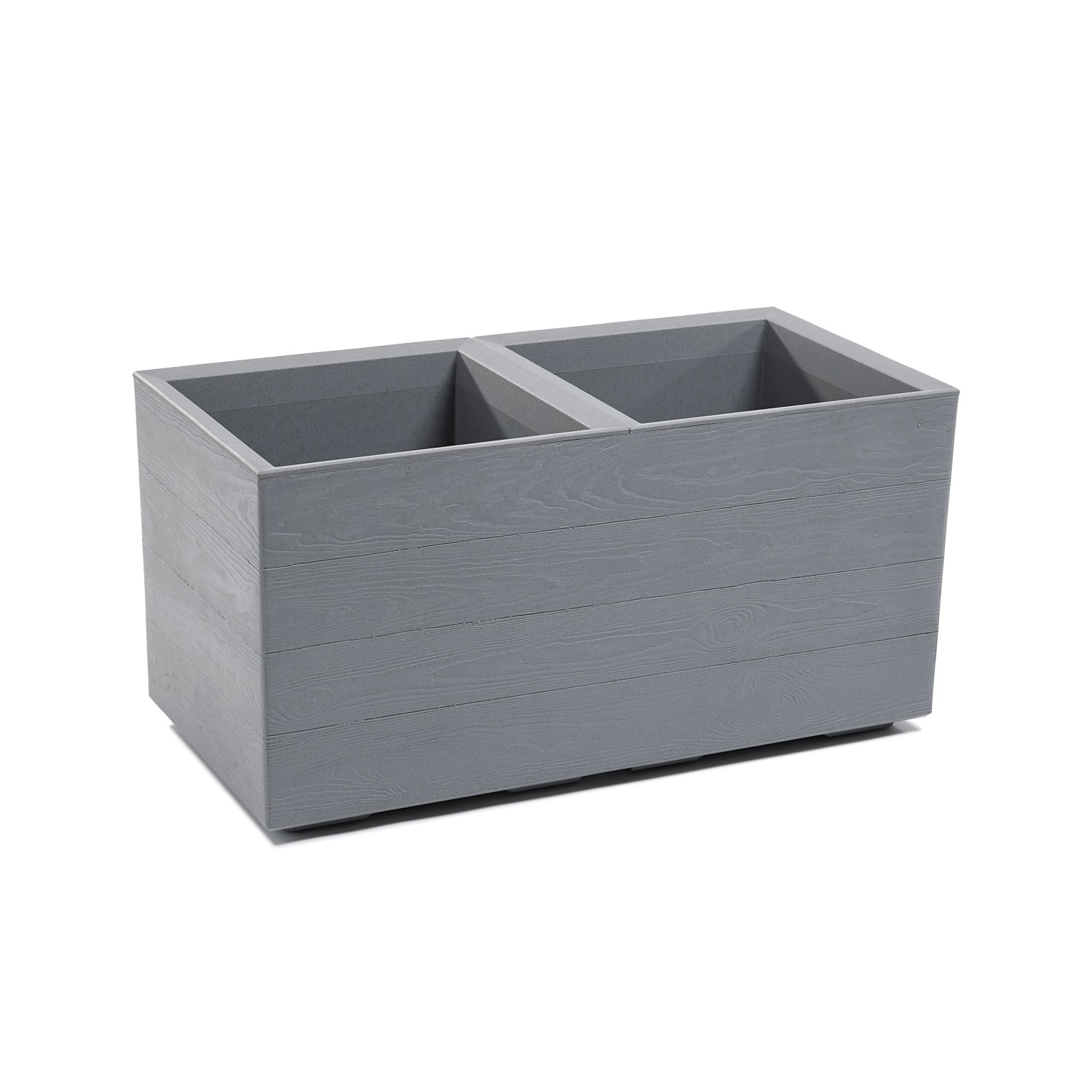 Kwietnik Karo Eco wood szara - 80 cm