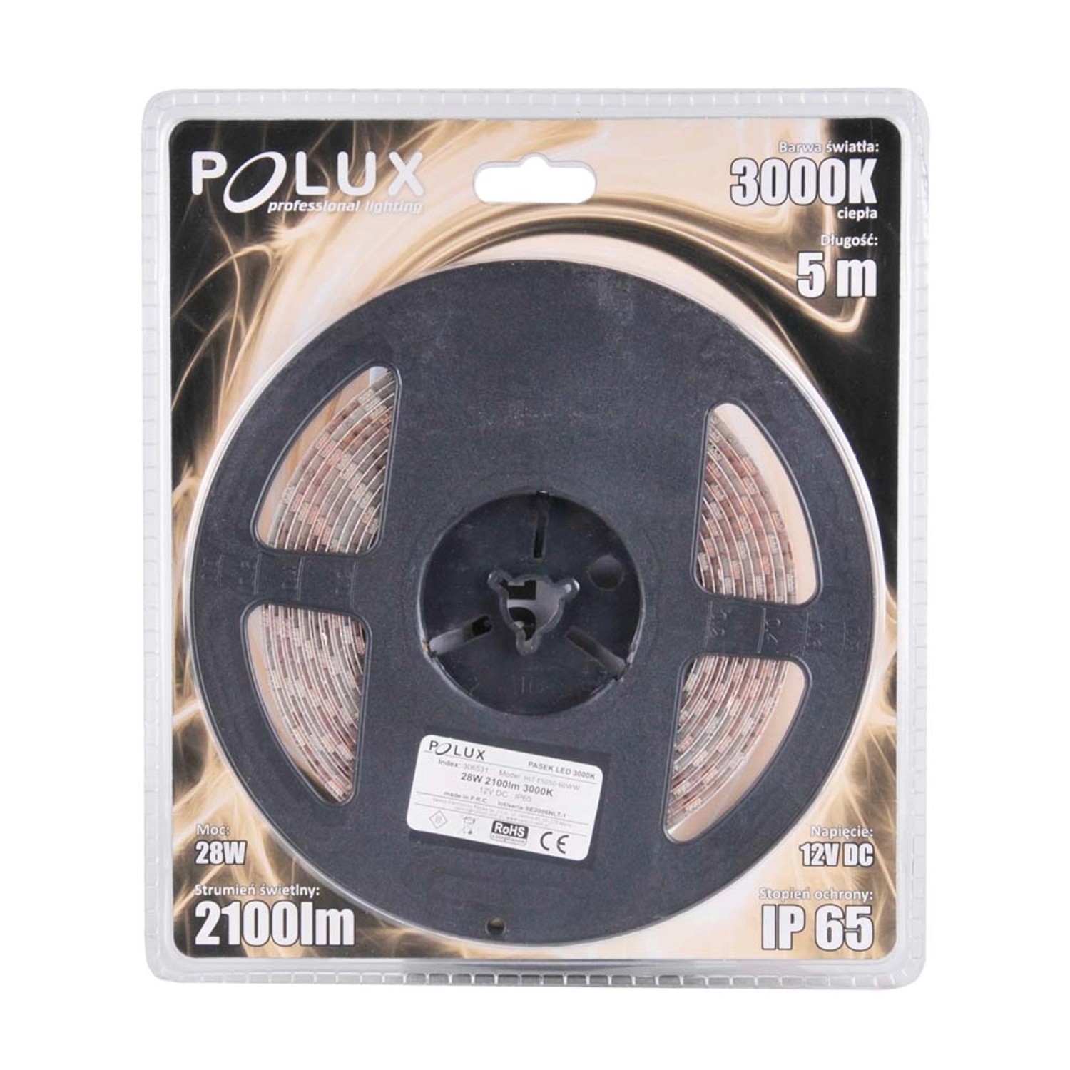 Polux Taśma LED 5m 28W 2750lm 3000K IP65