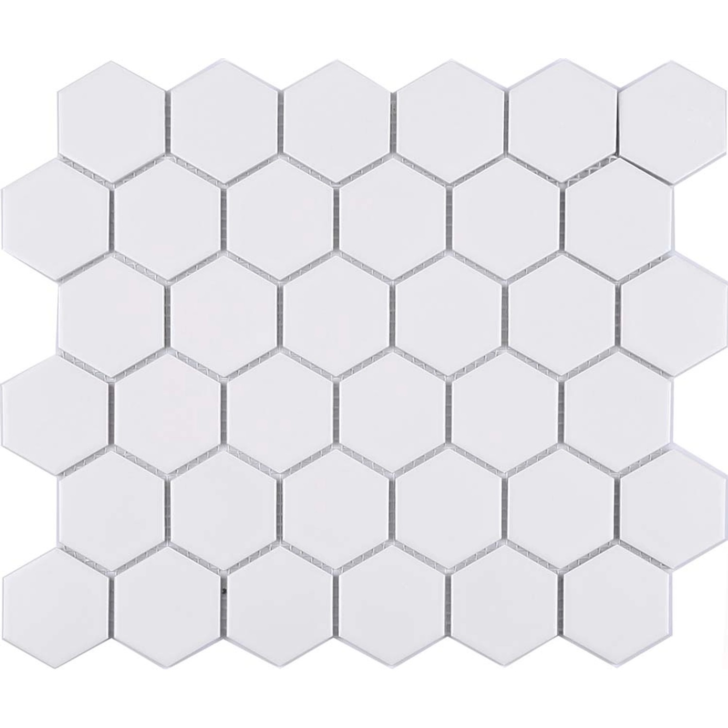 Mozaika ceramiczna HEXAGON duża, biała, 28,1 x 32,5 cm