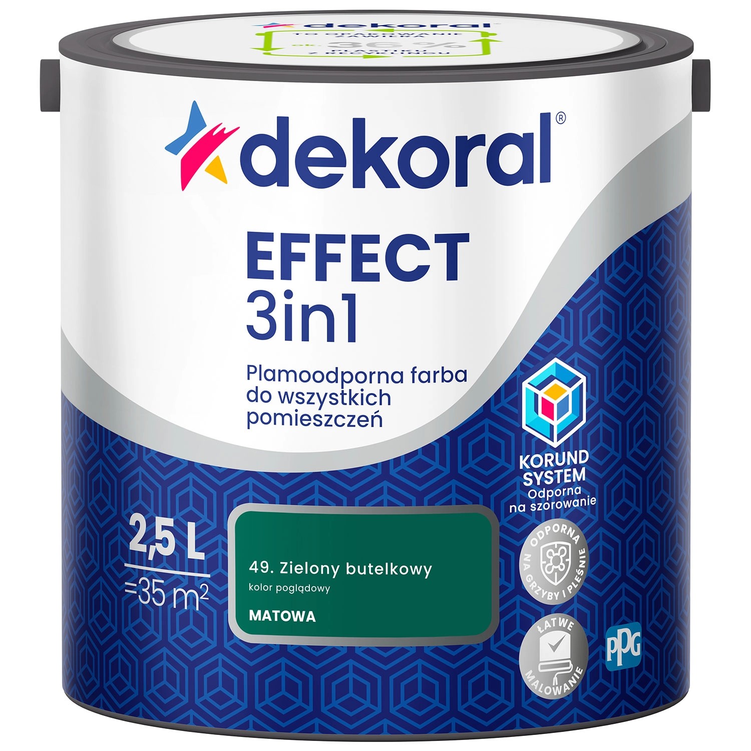 Farba Dekoral Effect 3w1 zielony butelkowy 2,5l