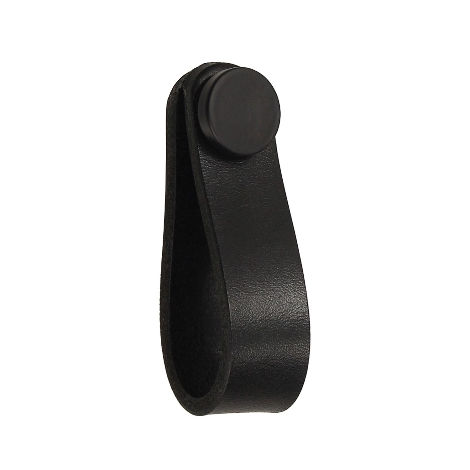 Gamet Gałka/uchwyt meblowy GL21 skóra czarny 20 mm