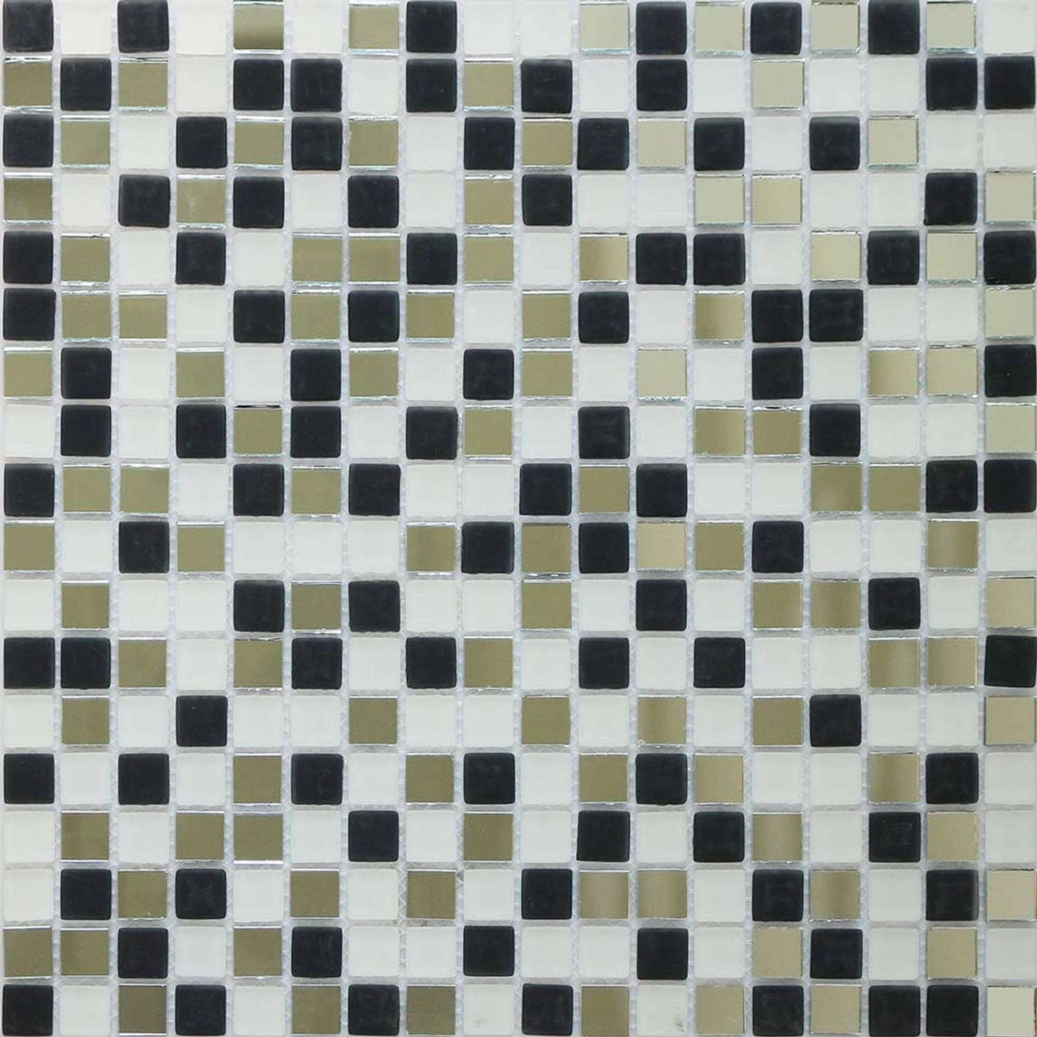 Mozaika szklana biało-czarna 30 cm x 30 cm