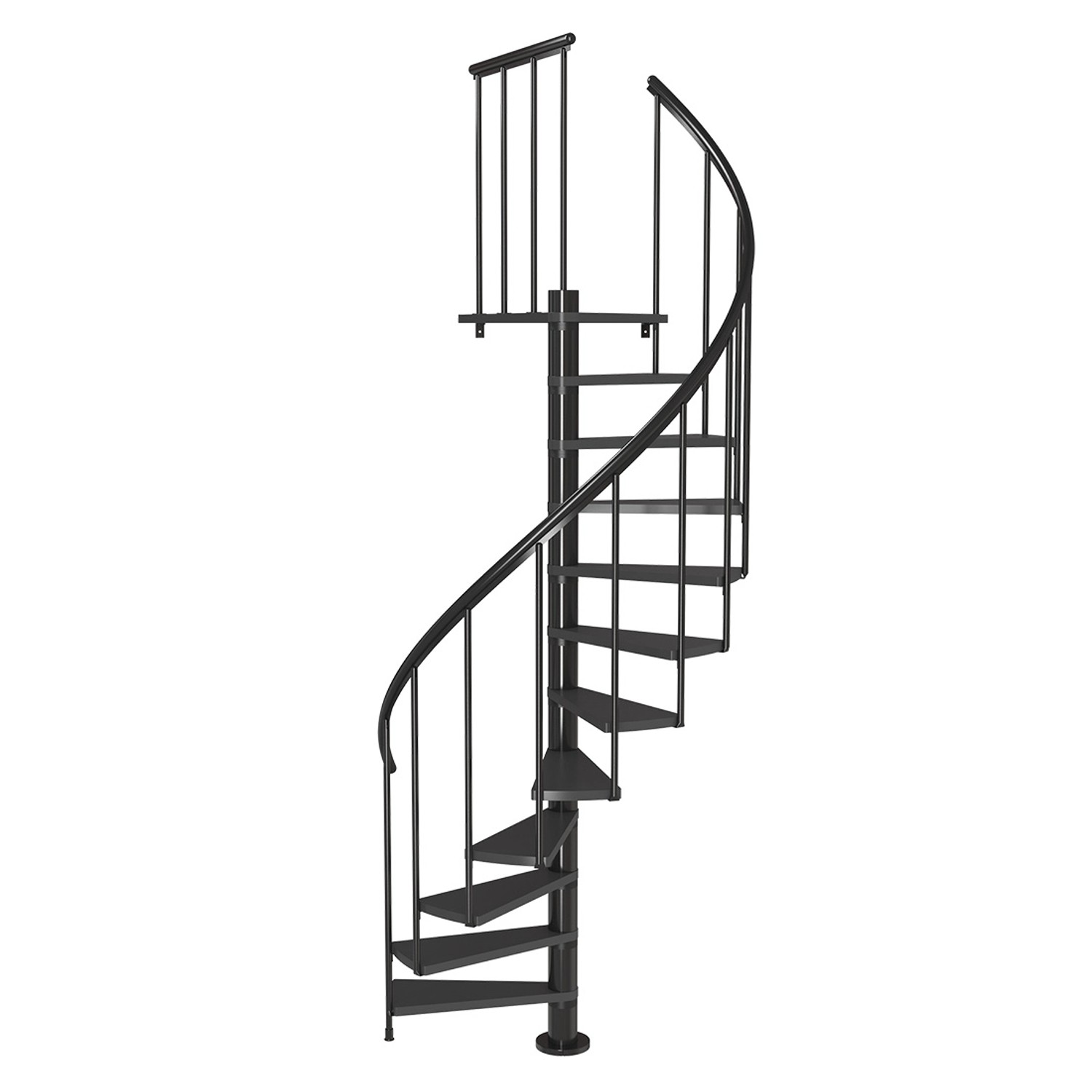 Dolle Schody spiralne Calgary 120, 11 stopni+podest, antracyt, wys. 280,8 cm