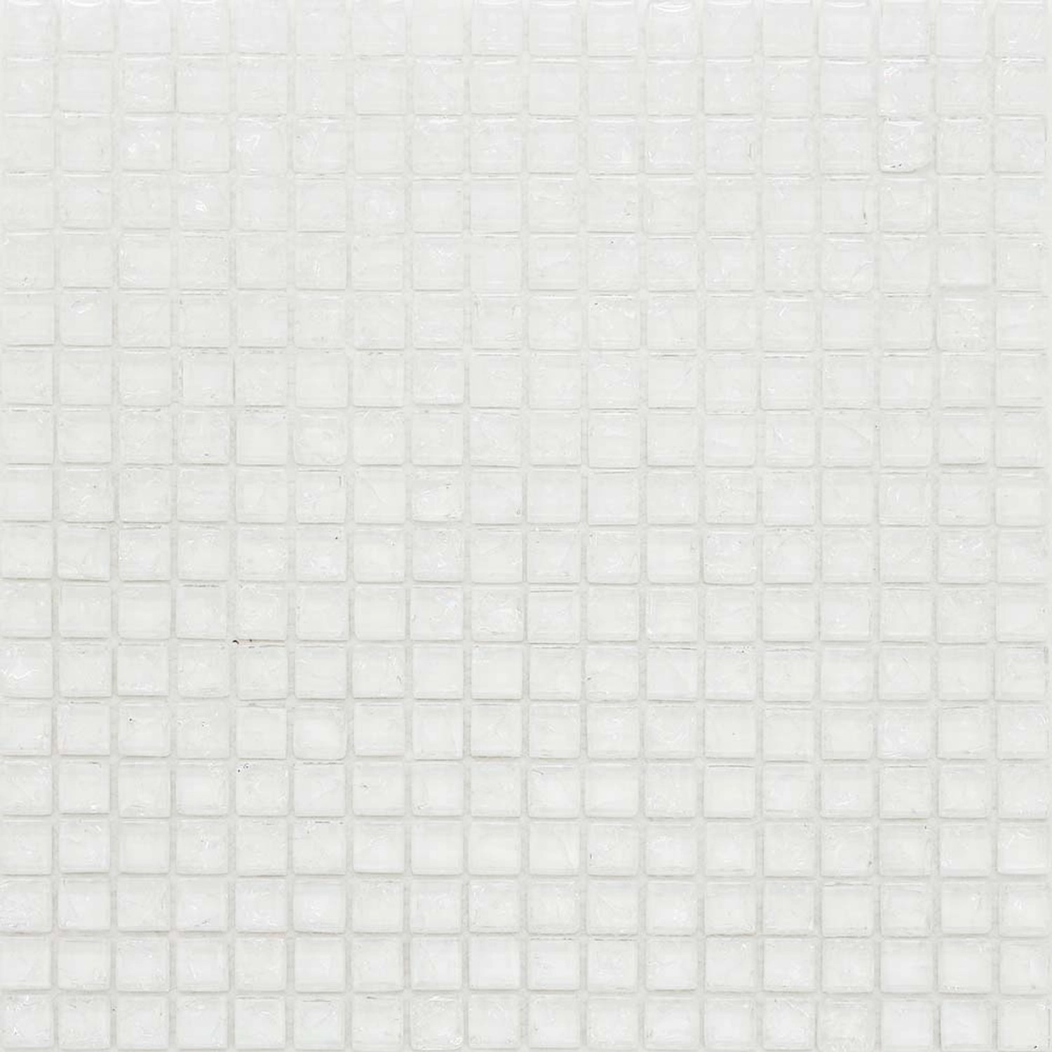 Mozaika szklana kruszona biała 30 cm x 30 cm