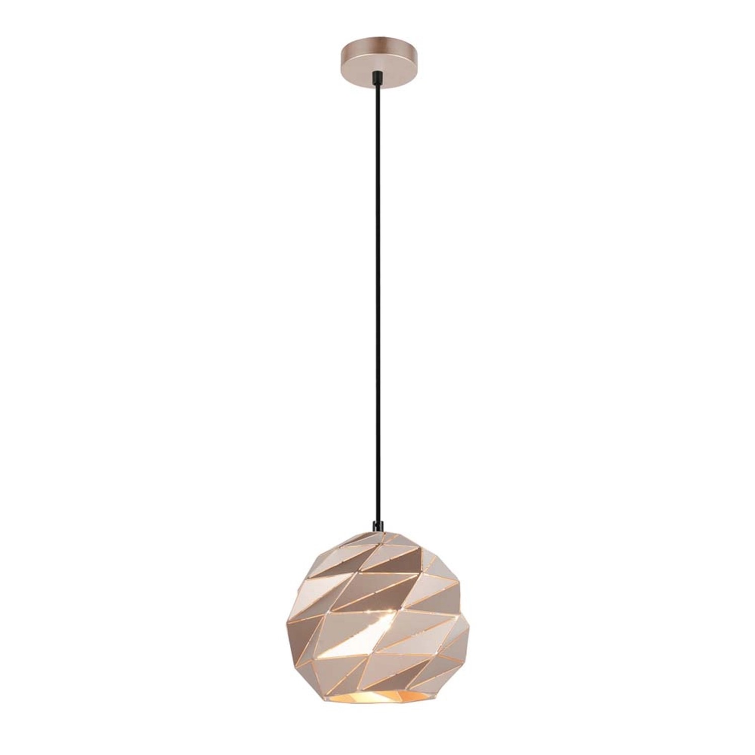 Italux Lampa wisząca PALERMO śr. 21,5 cm złota 1x40W E27