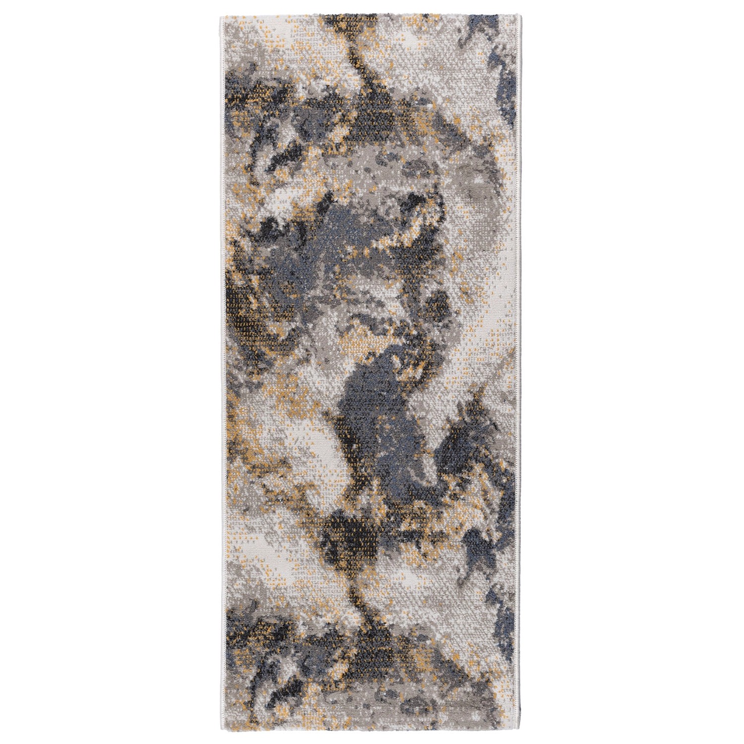 Chodnik Norman marmur 67 x 160 cm szaro-niebieski