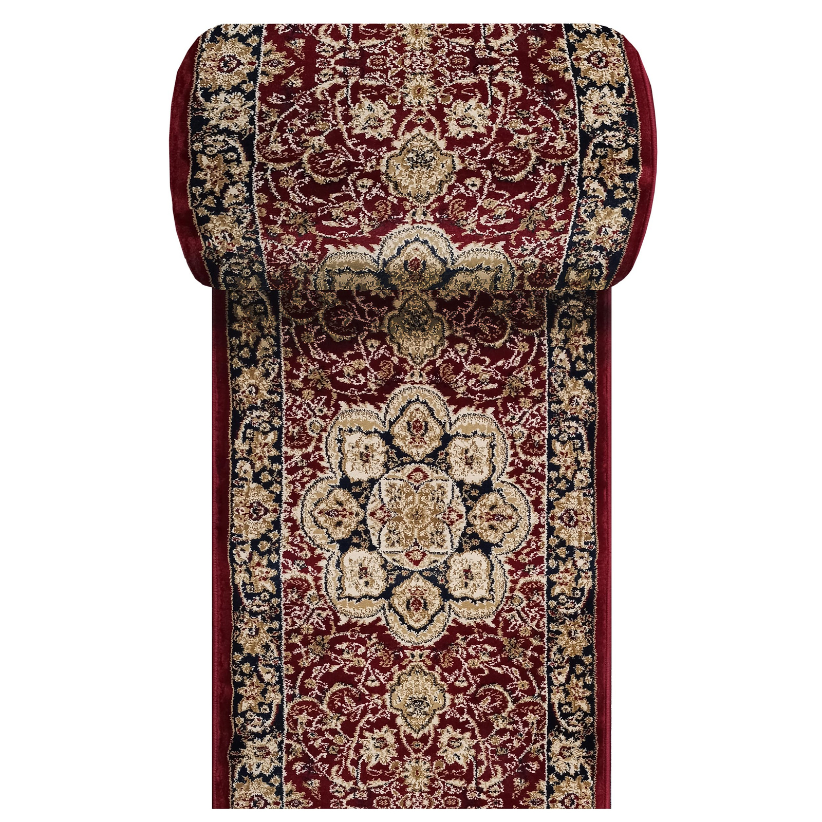 Chodnik Kashmir New 03 - czerwony - szerokość od 60 cm do 120 cm