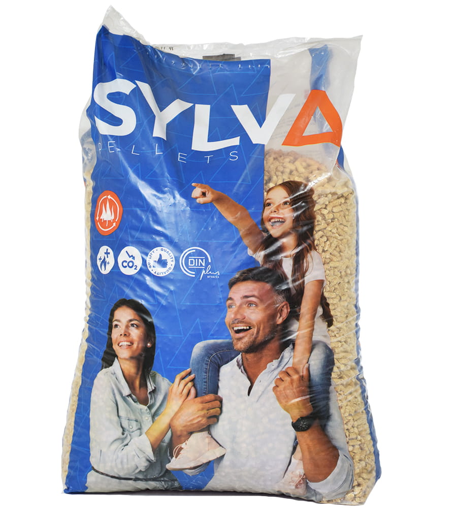 SYLVA BLUE PELLET DREWNIANY 6MM - 5 KW/KG - NISKA WILGOTNOŚĆ - PALETA 990 KG (66x15KG)
