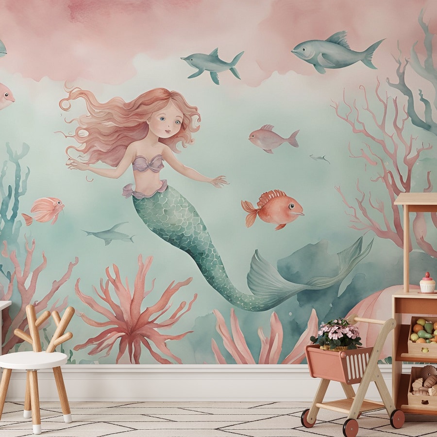 Fototapeta dla dzieci Cute Mermaid - 600