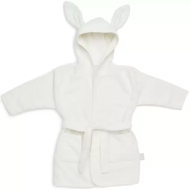Szlafroczek kąpielowy RABBIT z kapturem 85 x 75 cm FROTTE IVORY Jollein BBTB