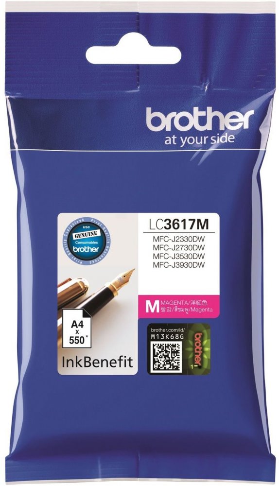 Tusz Brother (LC3617M), 550 stron, magenta (purpurowy)