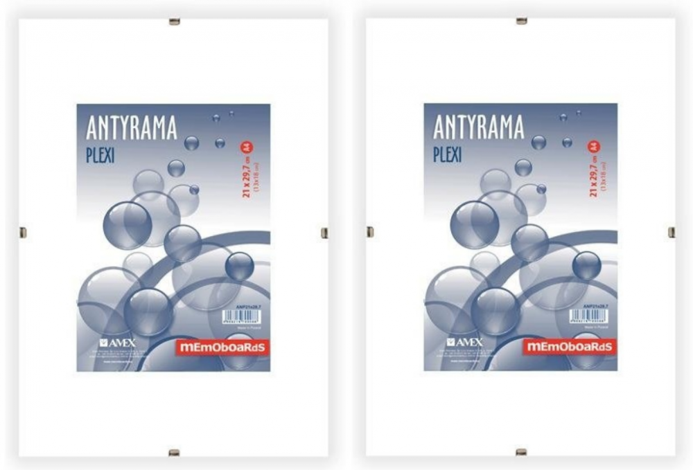 2x antyrama Memoboards, pleksi, A4 (21x29,7cm)