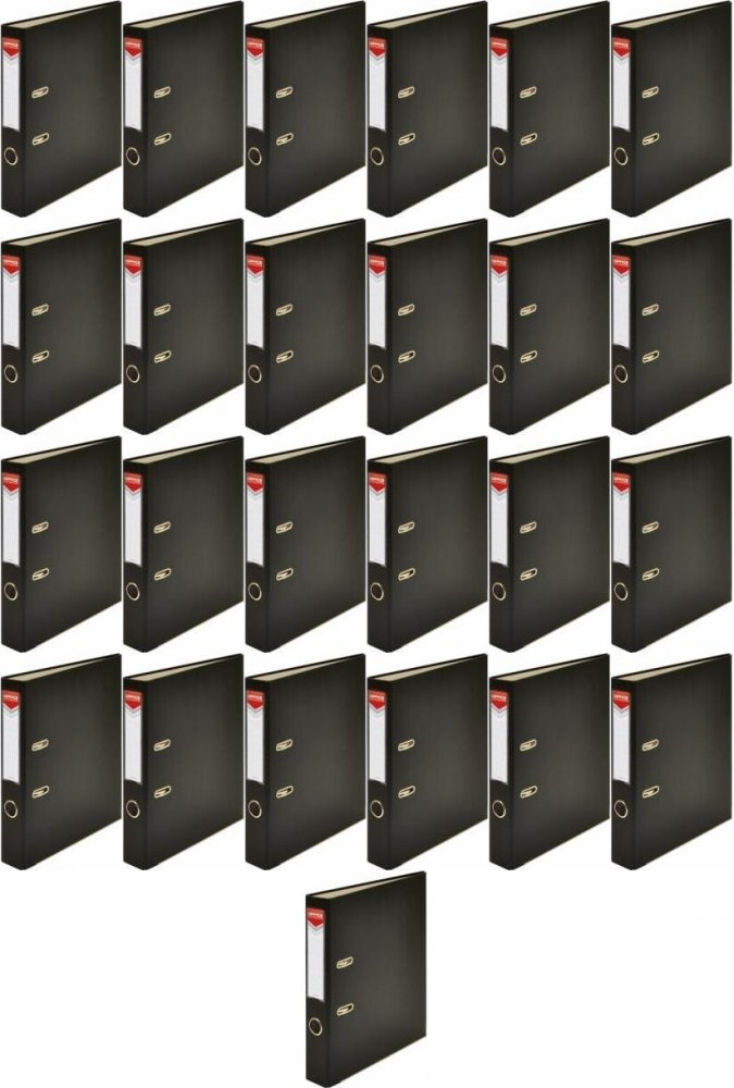 25x Segregator A4 Office Products Officer, z szyną, 55mm, czarny