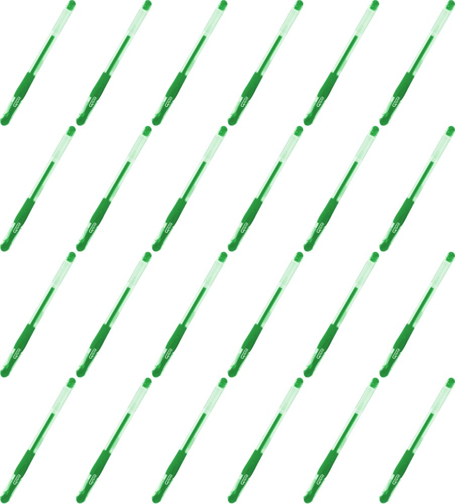24x Długopis żelowy Grand GR-101, 0.5mm, zielony