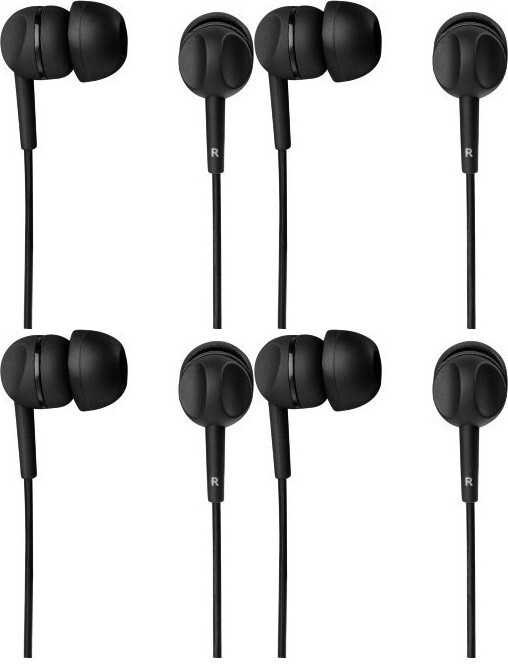 4x Słuchawki przewodowe dokanałowe Thomson EAR3005BK, z mikrofonem, czarny