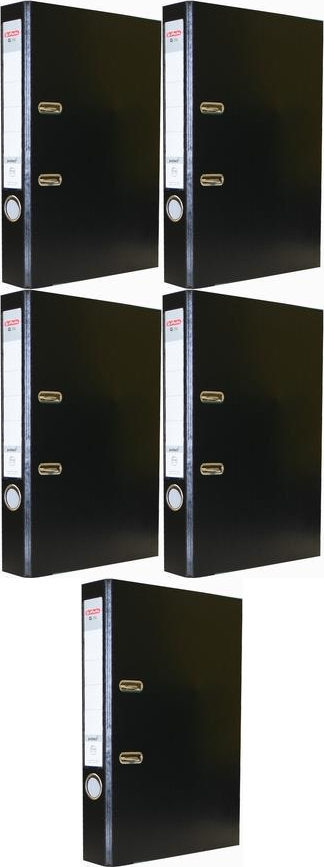 5x Segregator A4 Herlitz Q.file, 50mm, czarny