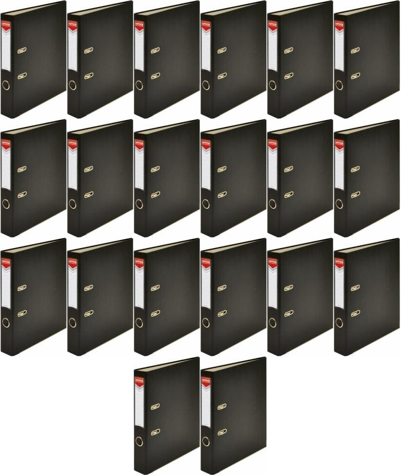 20x Segregator A4 Office Products Officer, z szyną, 55mm, czarny