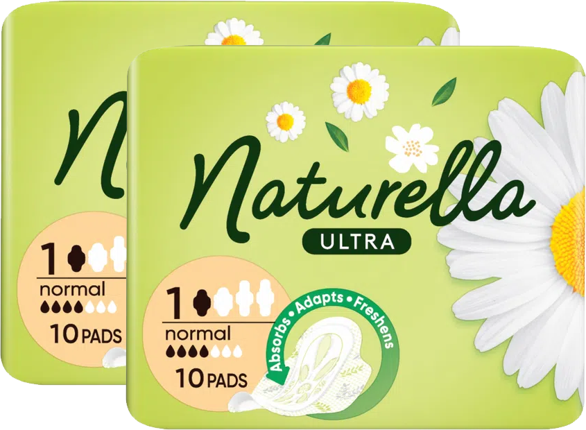 2x Podpaski Naturella Ultra Normal, ze skrzydełkami, 10 sztuk