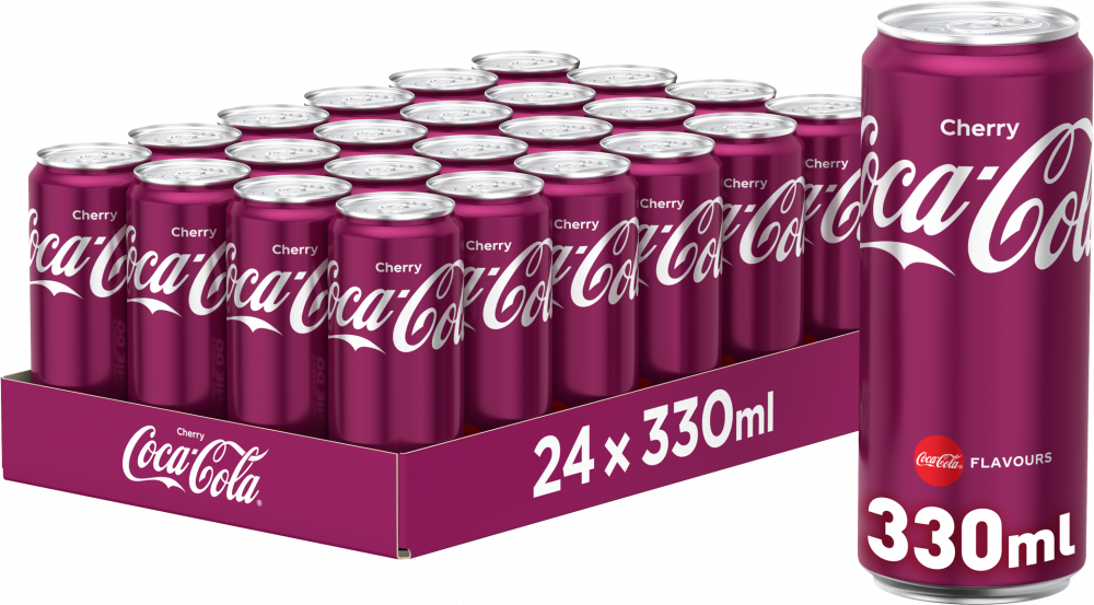 24x Napój gazowany Coca-Cola, Cherry, puszka Sleek, 330ml