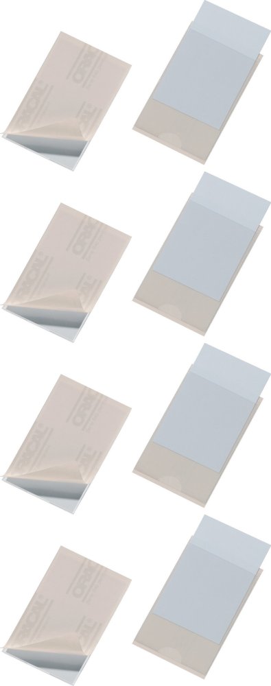 4x Kieszeń samoprzylepna Durable Pocketfix, 90x57mm, otwarcie z boku, 10 sztuk, transparentny