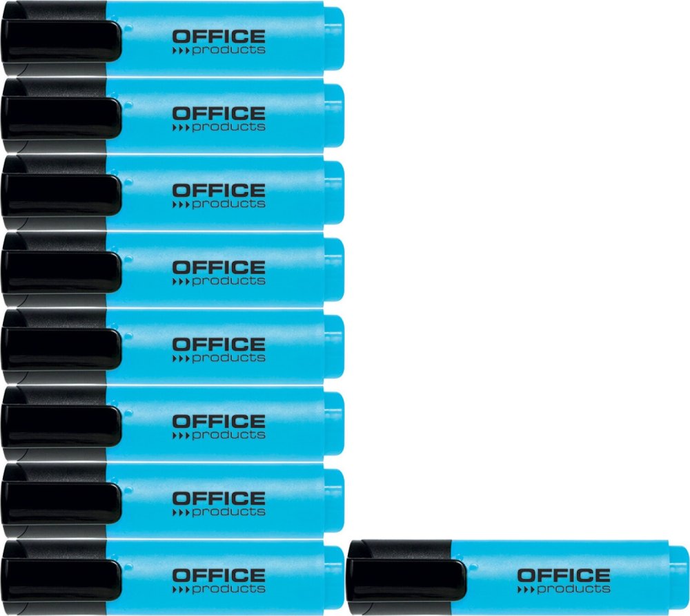 10x Zakreślacz Office Products, ścięta, niebieski