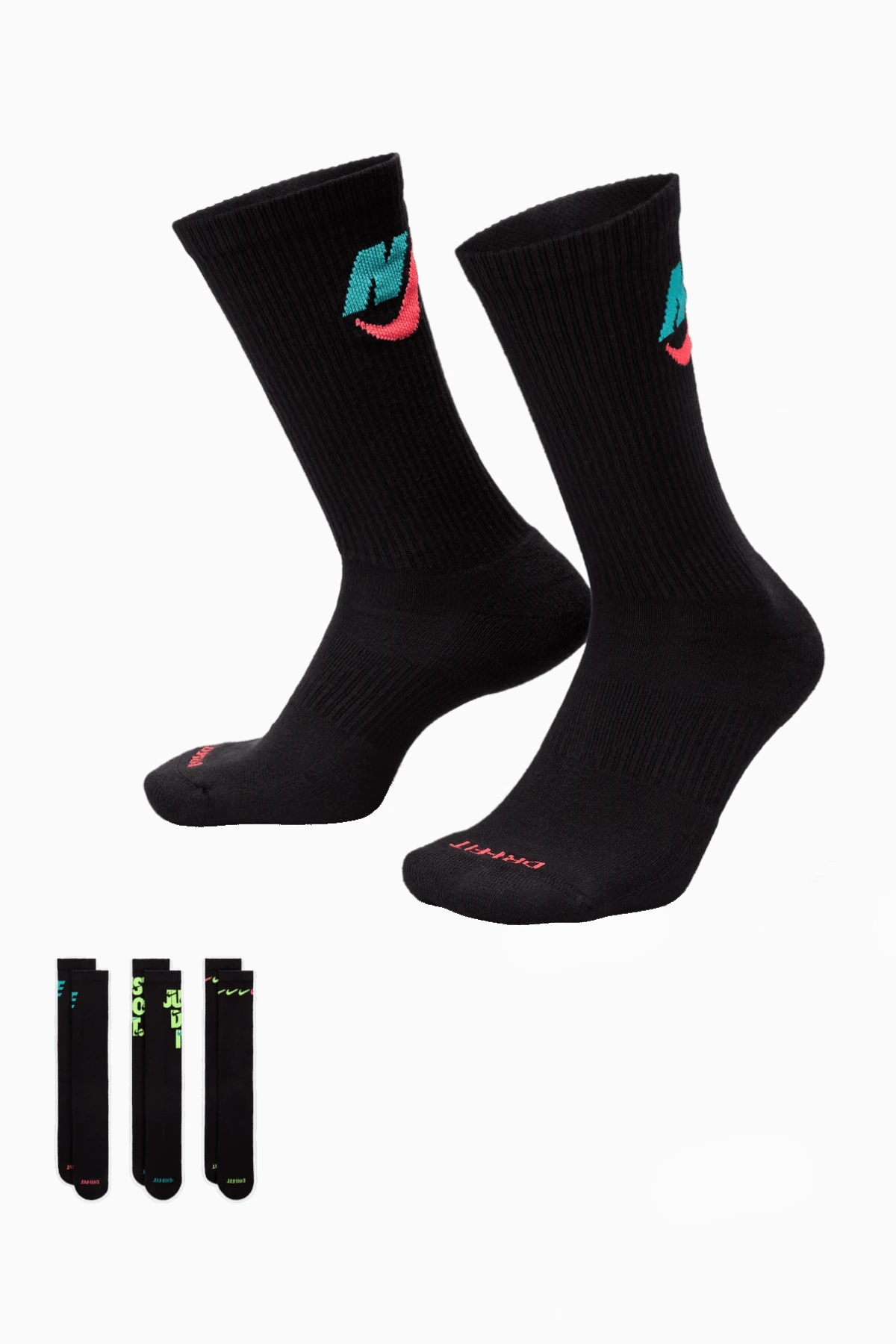 Skarpety Nike Everyday Plus Cushioned 3-pack - Czarny