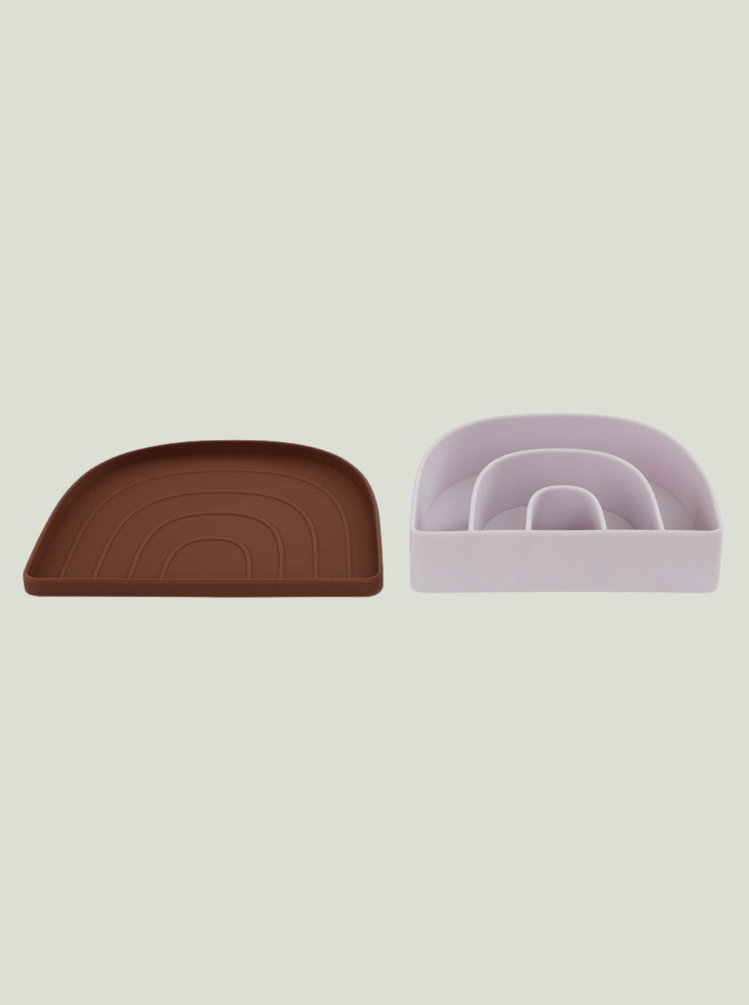 Tęczowy pojemnik na przekąski miska i talerz Caramel/Lavender OYOY