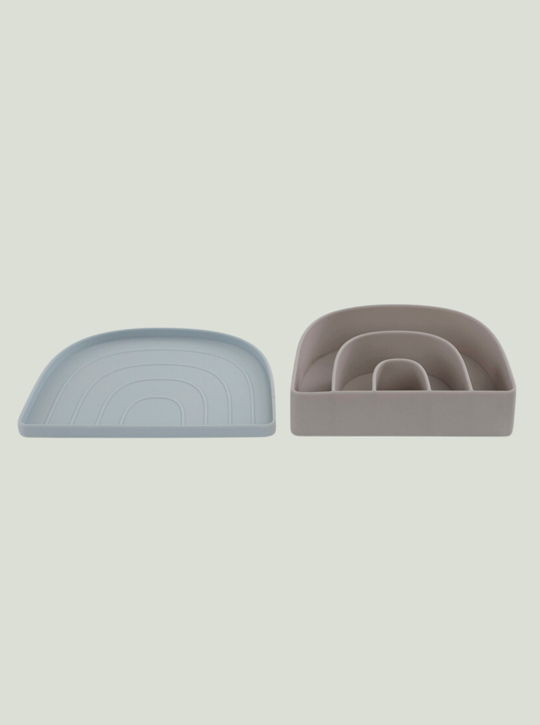 Tęczowy pojemnik na przekąski miska i talerz Dusty Blue / Clay OYOY