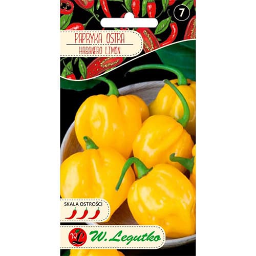 1 szt, Paprika Habanero Limon - Samen: Ilość w opakowaniu: 0.15 g