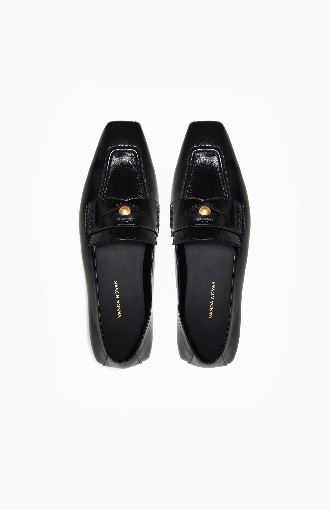 Loafersy damskie LINDA WET BLACK 35 - Vanda Novak