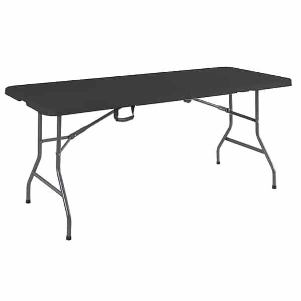 Stół ogrodowy prostokątny walizka 180x74cm czarny eco