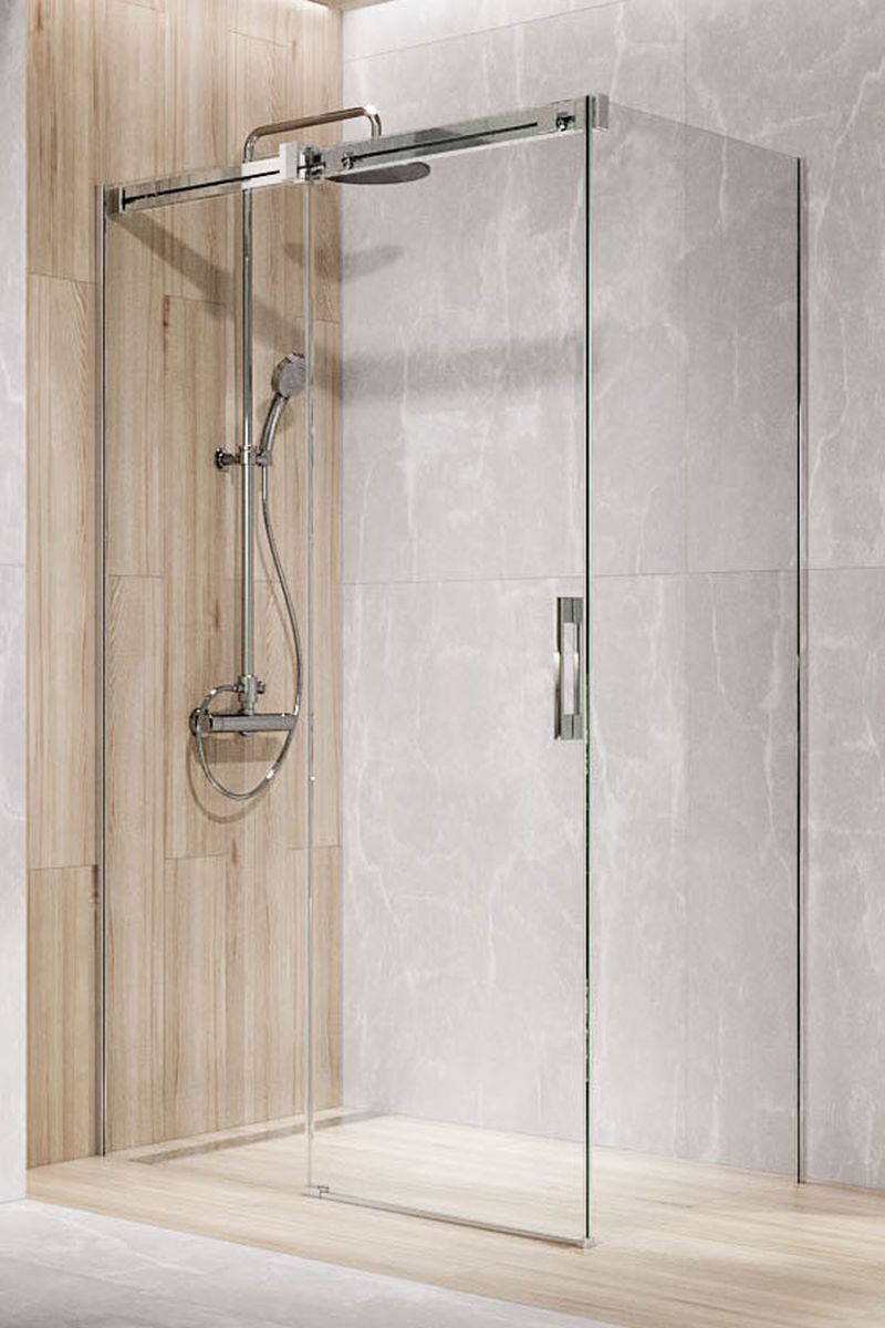 Radaway Espera Pro KDJ drzwi prysznicowe ze ścianką 120 cm lewe chrom/szkło przezroczyste 10090120-01-01L/10092120-01-01L