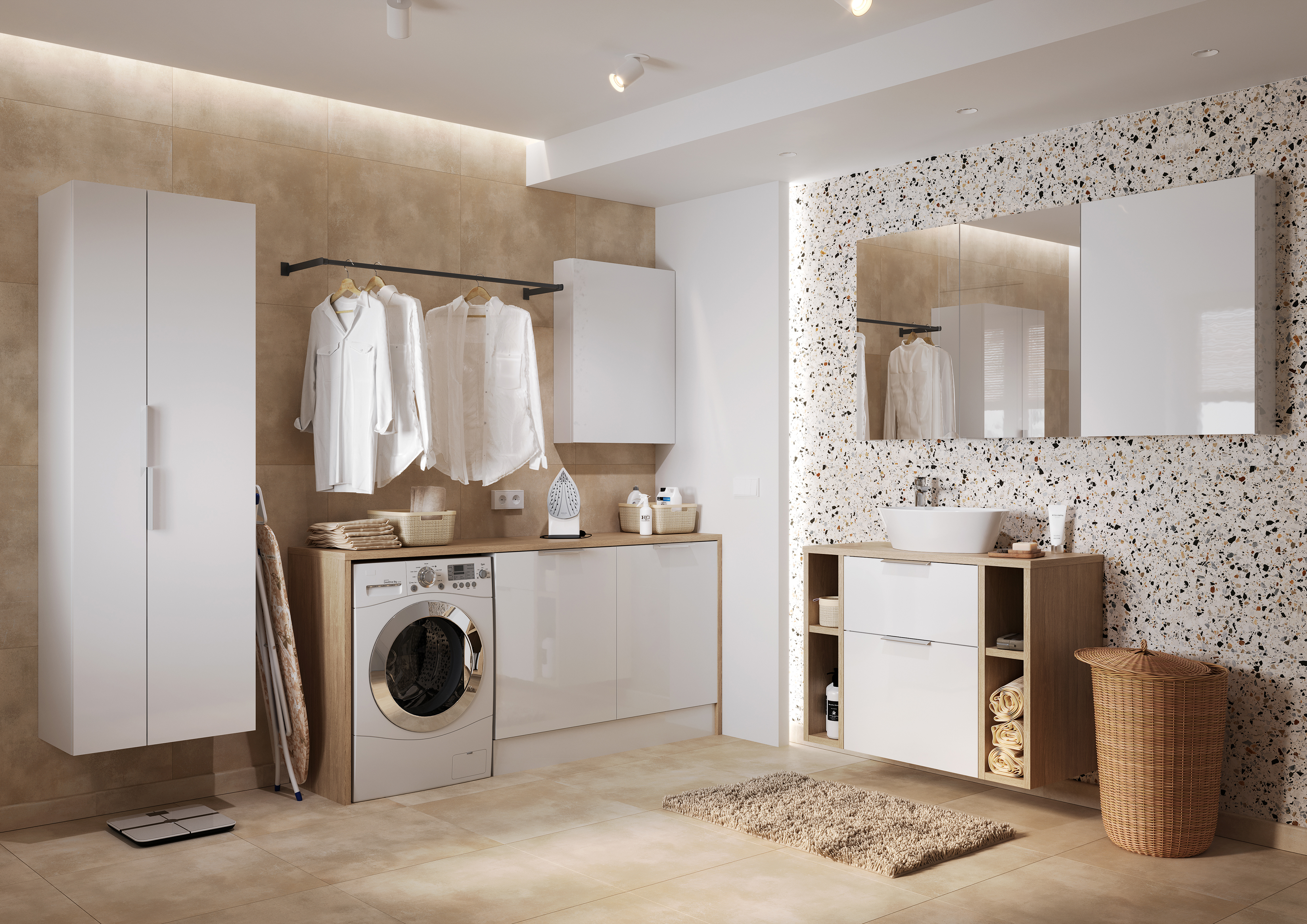 Cersanit City szafka 60 cm wisząca boczna biały połysk S584-021-DSM - Wysyłka w 24h