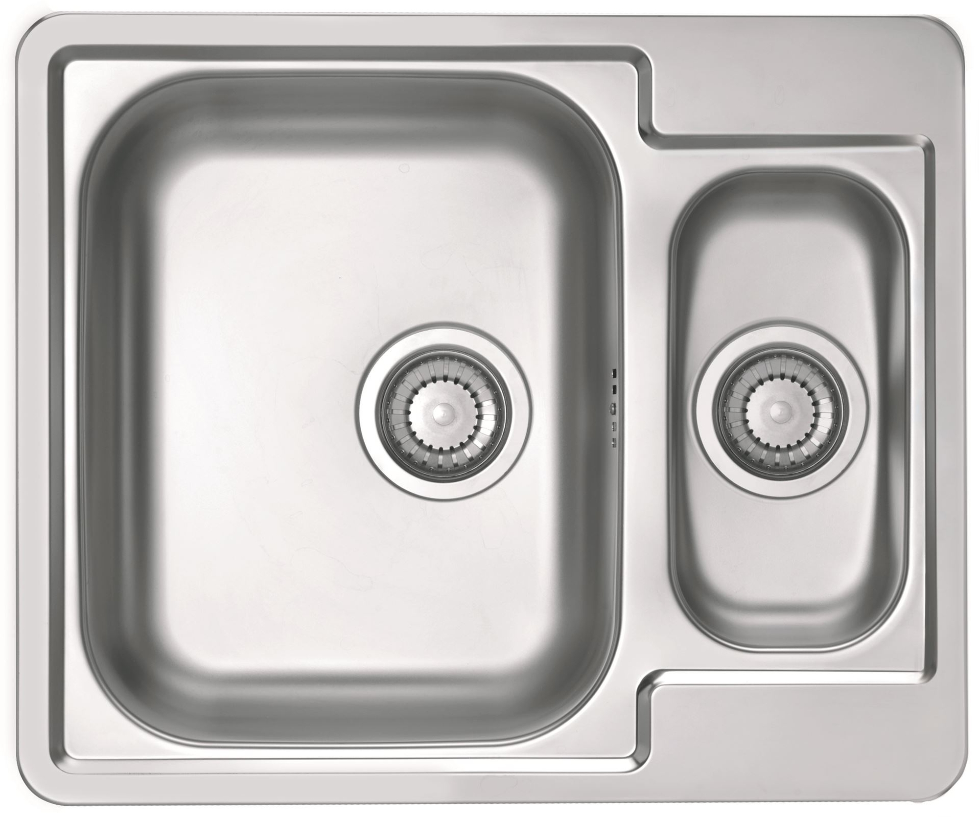 Alveus Line Start 50 zlewozmywak stalowy 62x50 cm wpuszczany 1.5-komorowy len 1082437