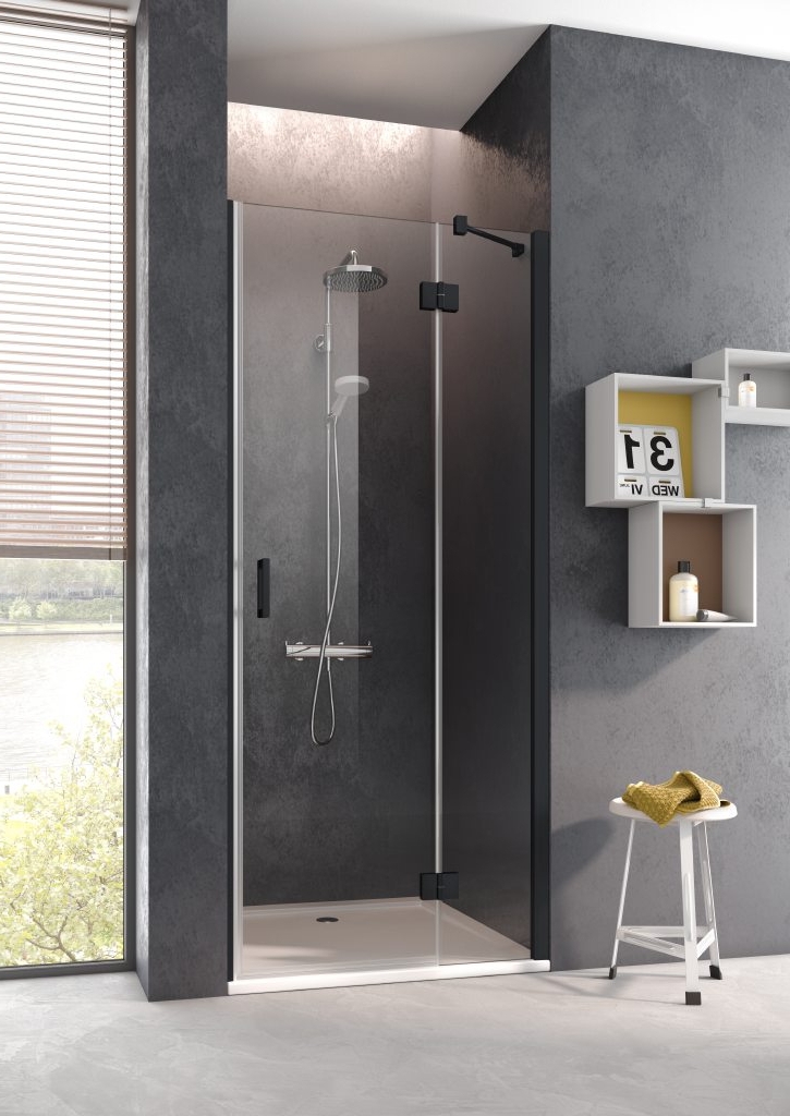 Kermi Osia OS SFR drzwi prysznicowe 100 cm prawe czarny soft/szkło przezroczyste OSSFR100203PK