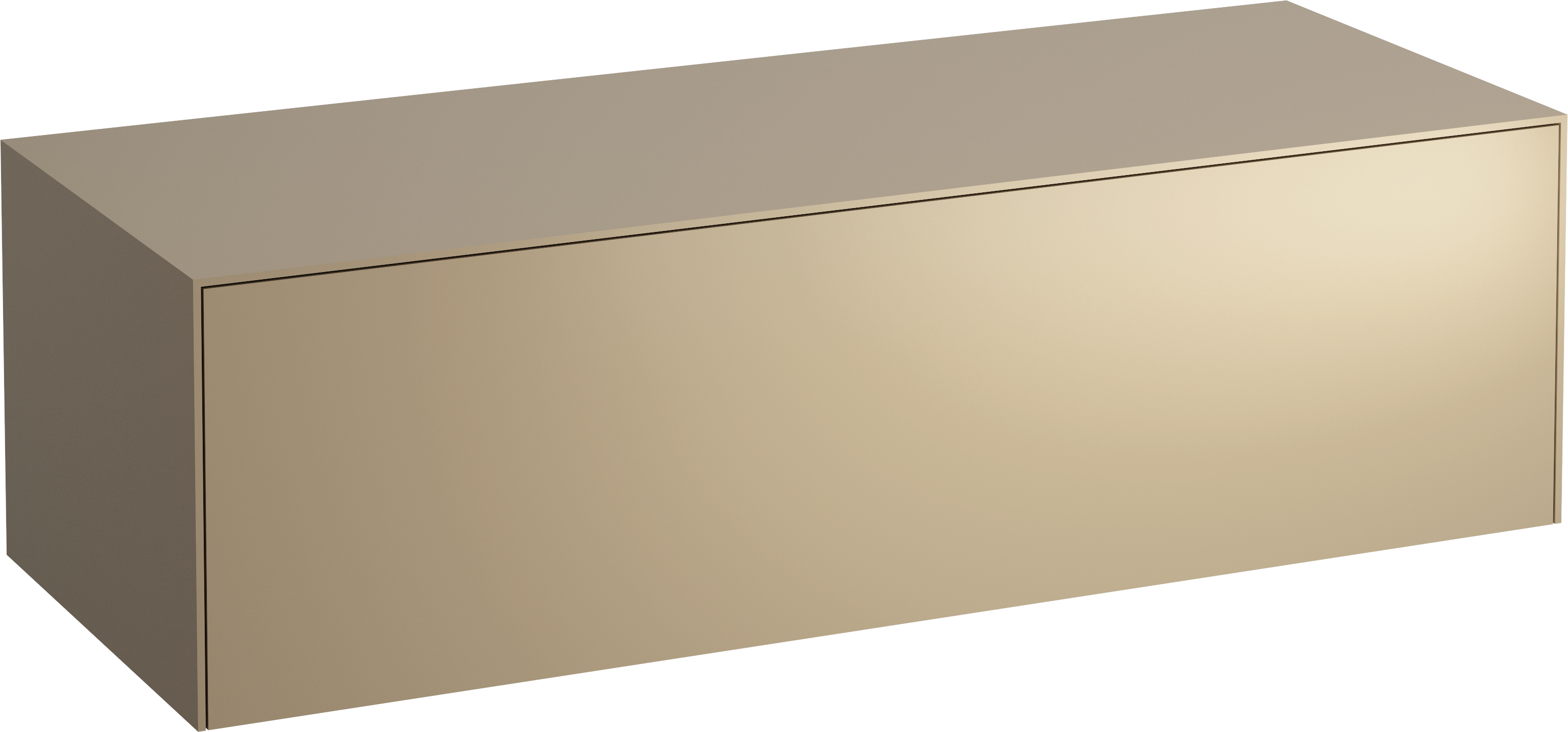 Laufen Sonar szafka 117 cm podumywalkowa wisząca z blatem złoty połysk H4054200340401