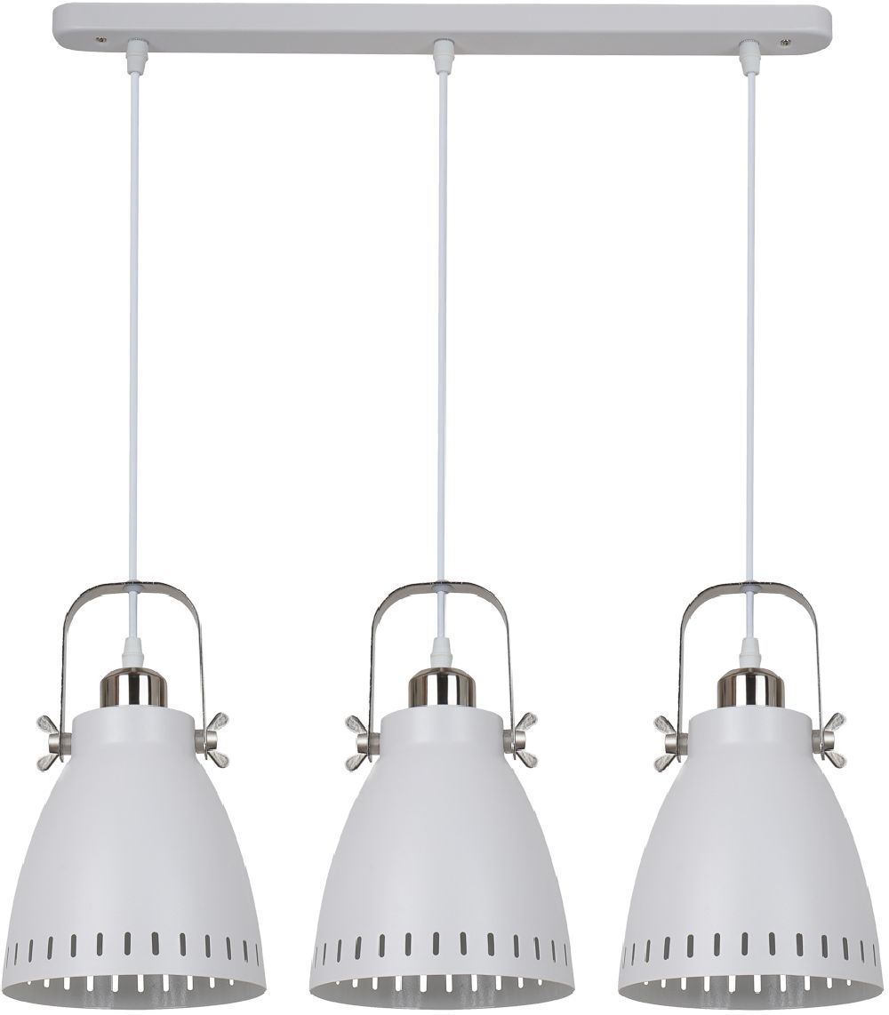 Italux Franklin lampa wisząca 3x60 W biała MD-HN8026S-3-WH+S.NICK