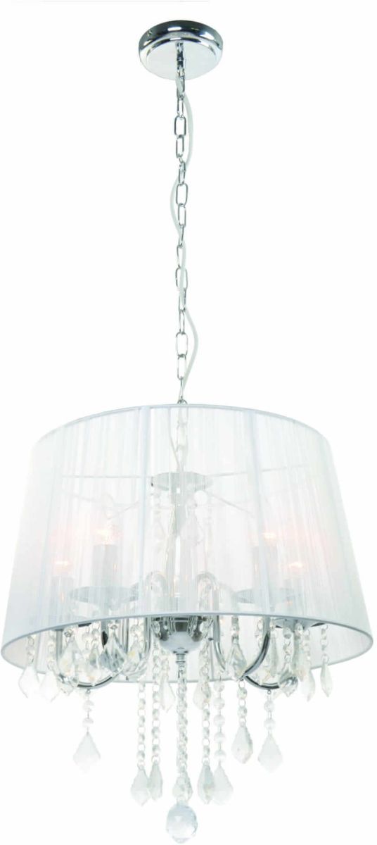 Light Prestige Mona lampa wisząca 5x40W srebrny/biały LP-5005/5PSREBRNA