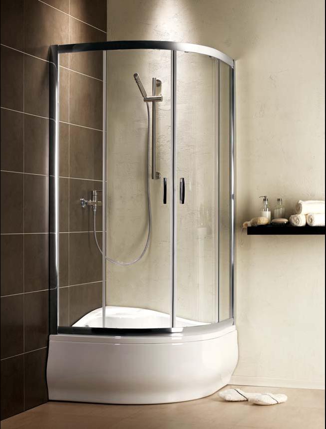 Radaway Premium Plus A 1700 kabina prysznicowa 80x80 cm półokrągła chrom/szkło grafitowe 30411-01-05N