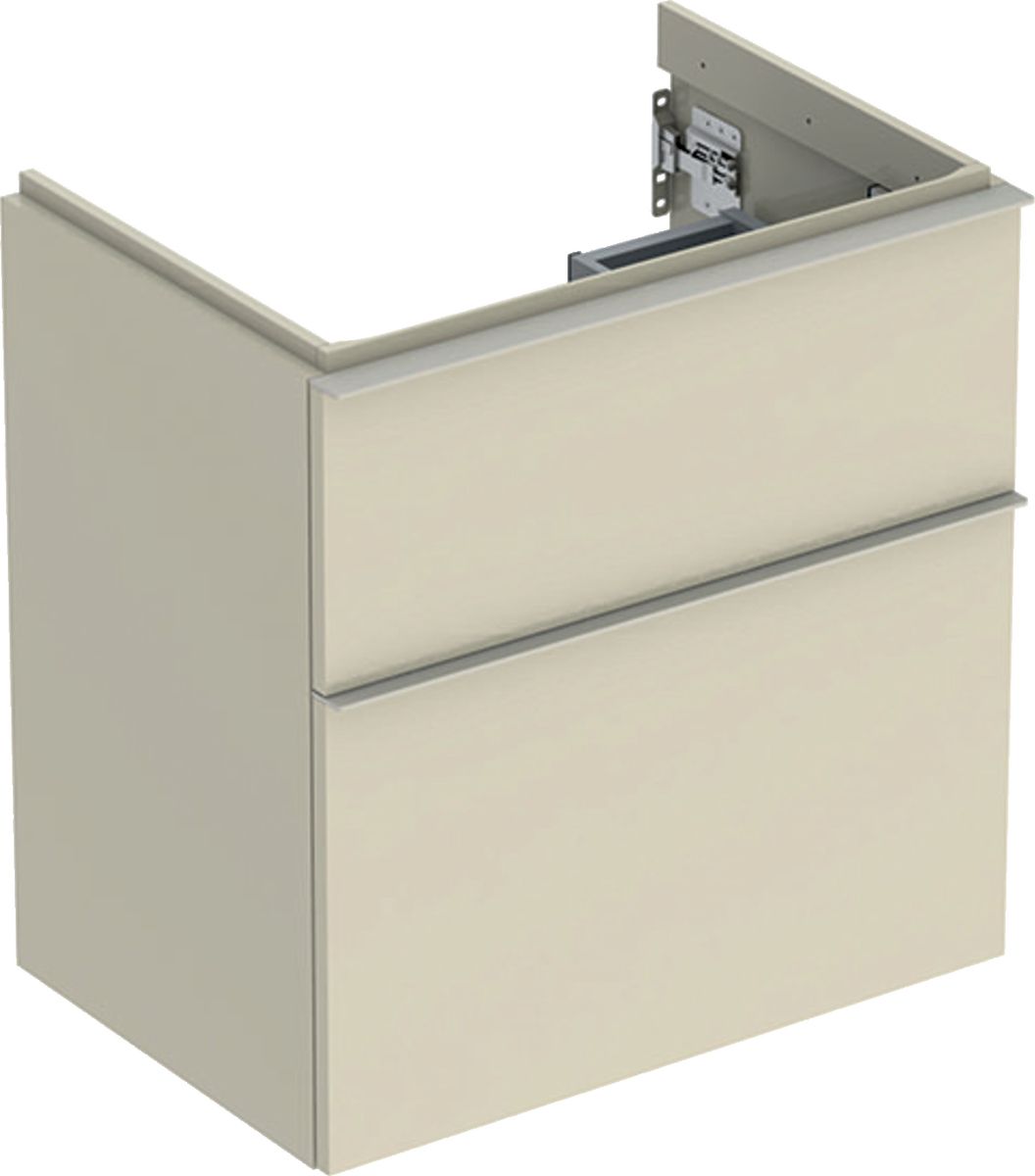 Geberit iCon szafka 59,2 cm podumywalkowa wisząca szary piaskowy połysk/szary piaskowy mat 502.307.JL.1