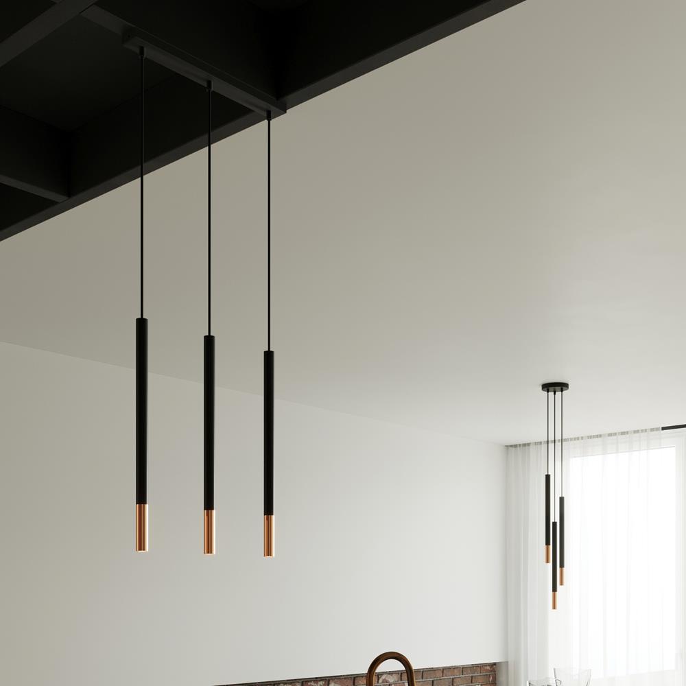 Sollux Lighting Mozaica lampa wisząca 1x40W czarny/miedź SL.0888 - Wysyłka w 24h