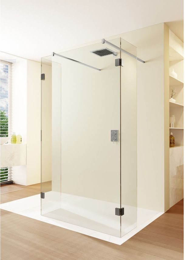 Riho Scandic NXT X202 Walk-In kabina prysznicowa 120x27 cm wolnostojąca chrom błyszczący/szkło przezroczyste G001049120