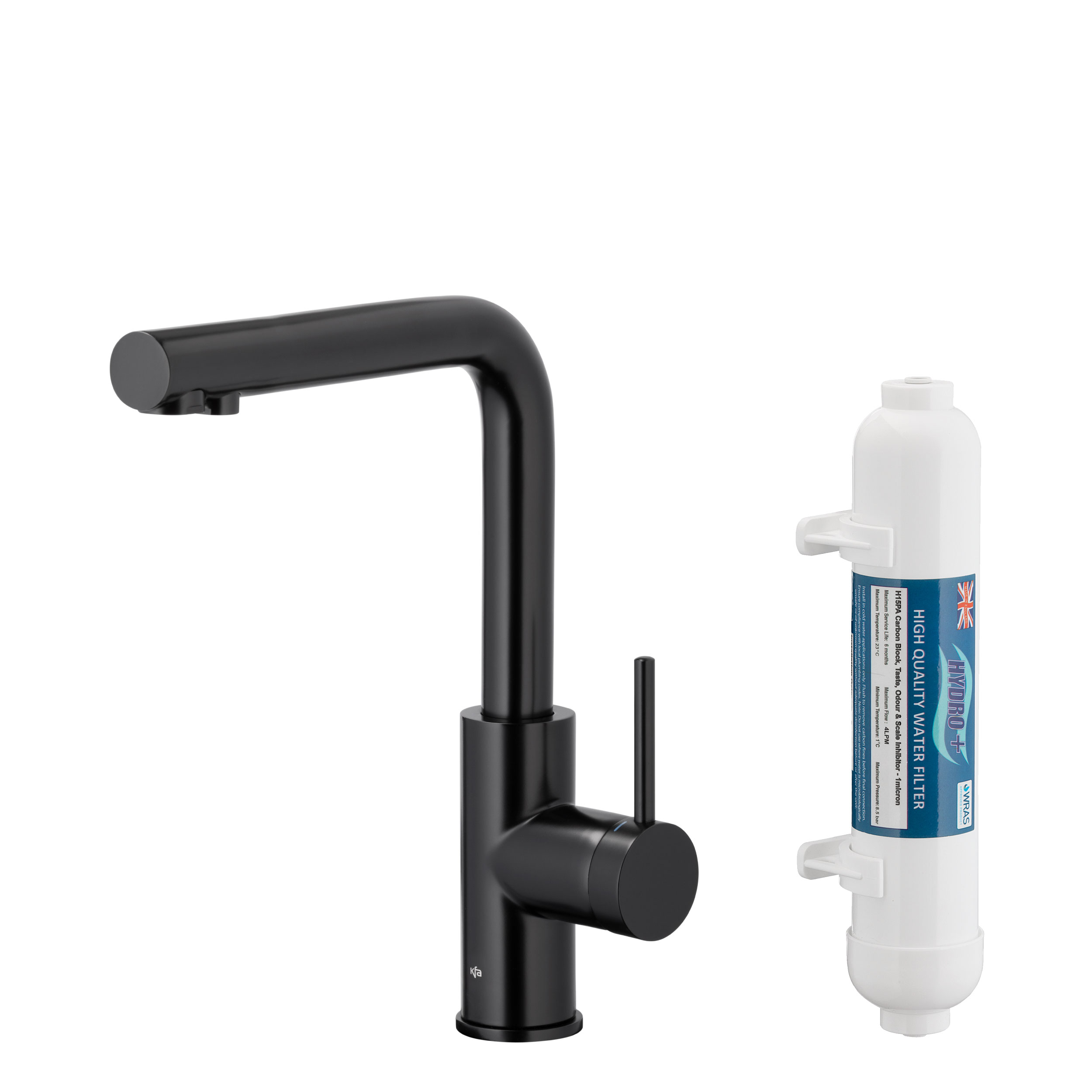 KFA Armatura Duero Pure Basic bateria kuchenna stojąca z filtrem Hydro+ czarny mat 6623-912-81