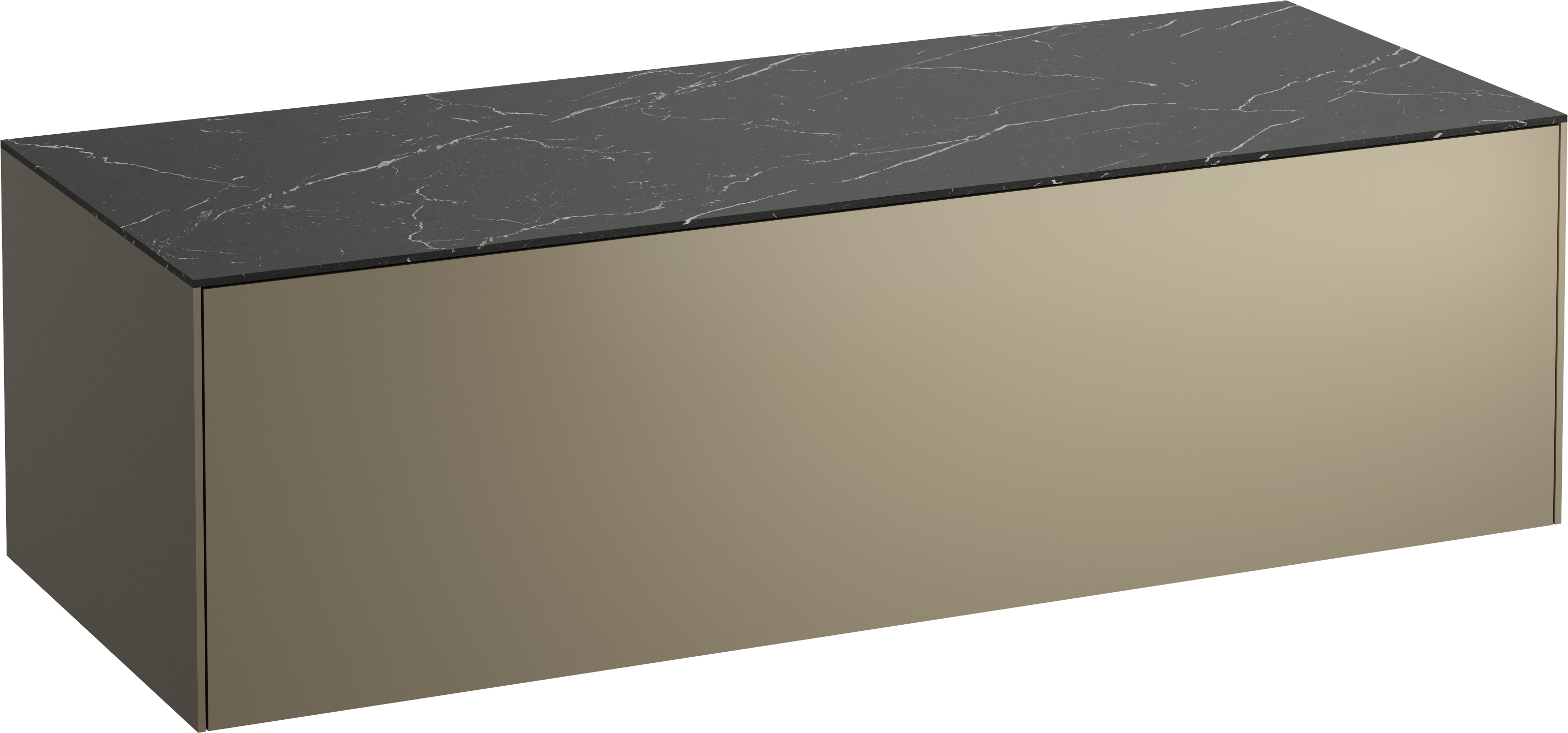 Laufen Sonar szafka 117 cm podumywalkowa wisząca z blatem czarny połysk H4054200341421