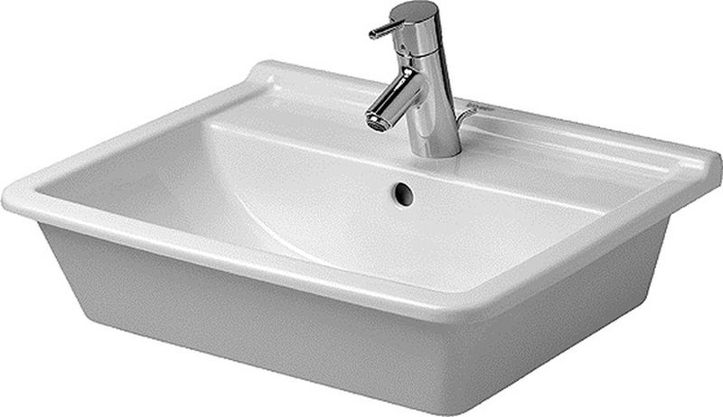 Duravit Starck 3 umywalka 56x46,5 cm prostokątna wpuszczana biała 03025600001