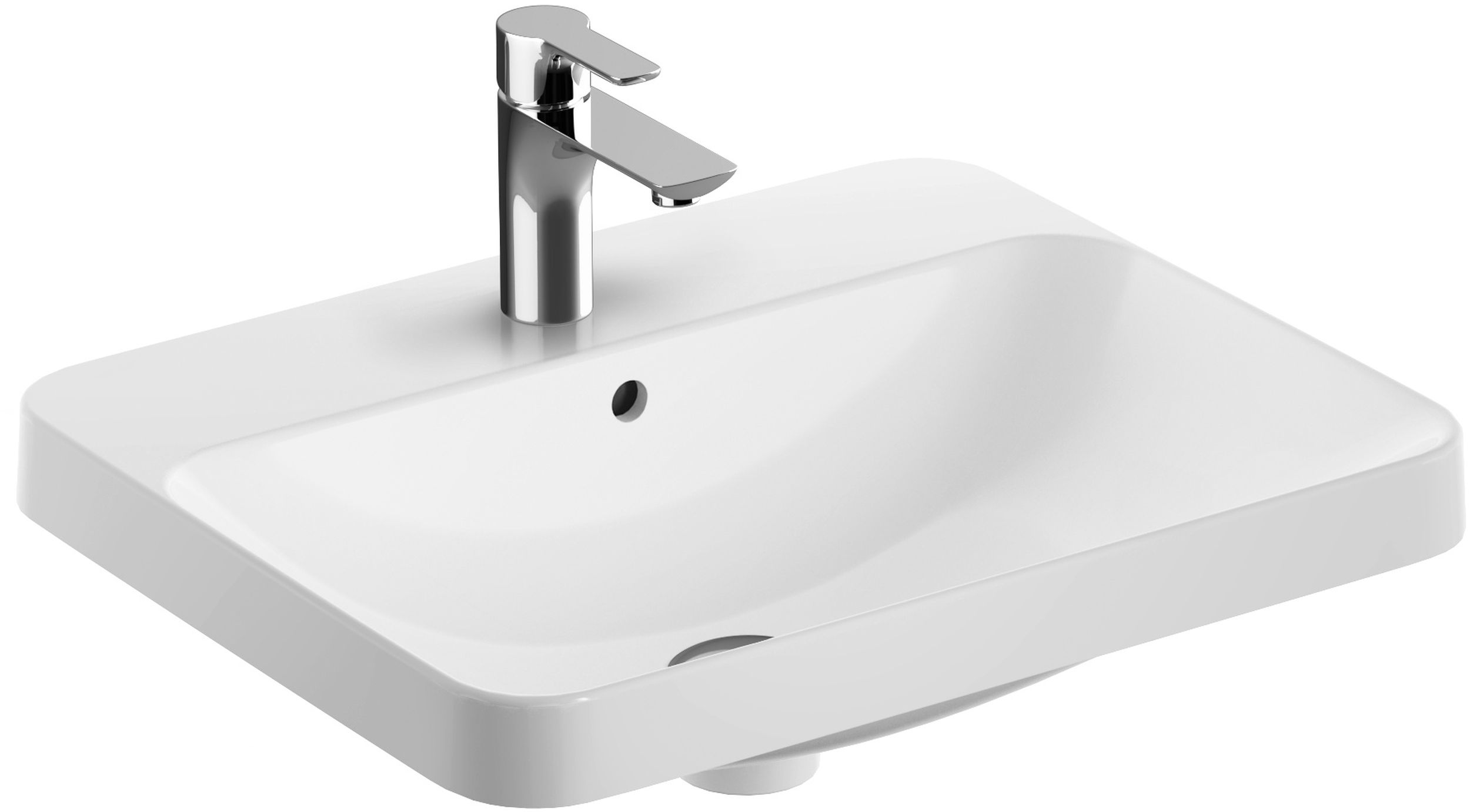 Geberit Variform umywalka 55x45 cm wpuszczana prostokątna KeraTect biała 500.740.00.2