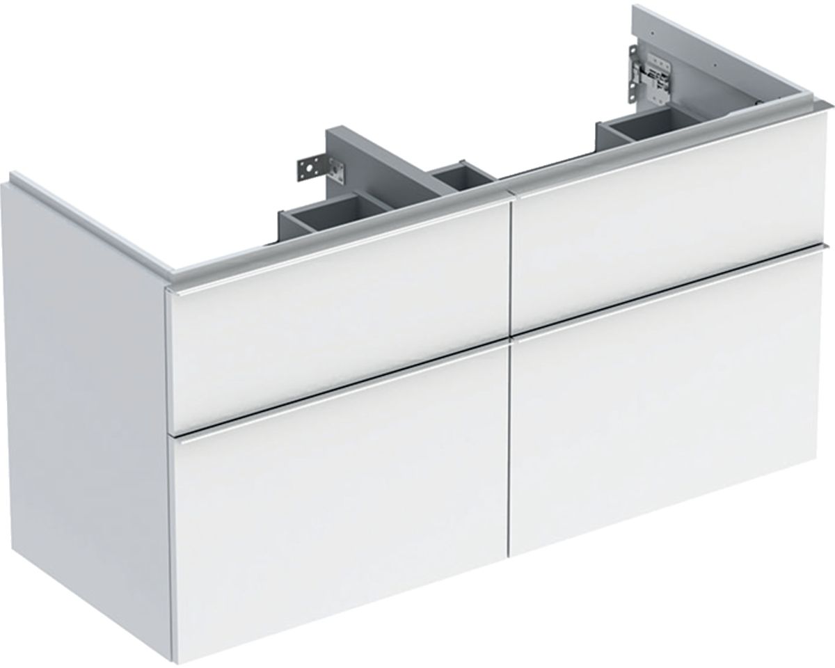 Geberit iCon szafka 118,4 cm podumywalkowa wisząca biały połysk/chrom błyszczący 502.309.01.2