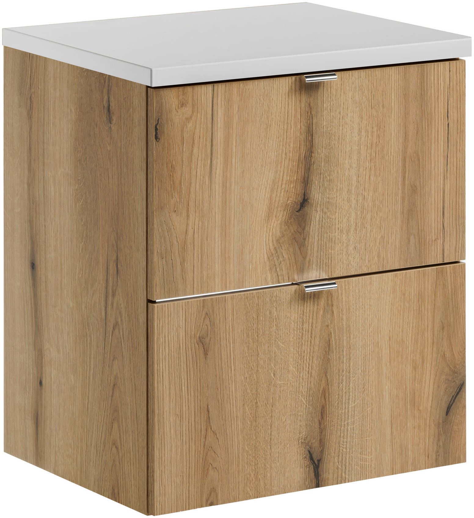 Zestaw meblowy Nova Oak szafka podumywalkową 50 cm dąb z blatem białym SET-NOA B WHITE 50CM S