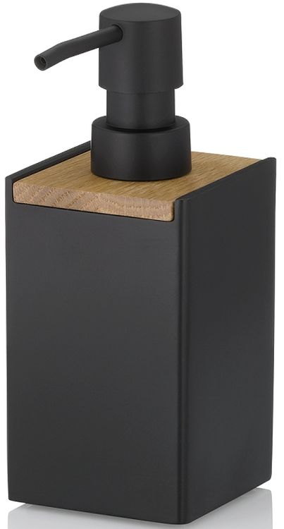 Kela Cube dozownik do mydła 300 ml stojący czarny/brązowy 23689 - Wysyłka w 24h